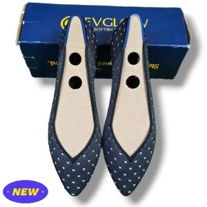 EVGLOW | STRETCH KNIT POINT TOE ELEGANT COMFORT BALLET FLATS -NEW IN BOX!